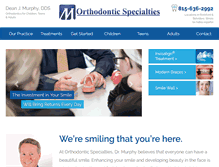 Tablet Screenshot of orthodonticspecialties.com